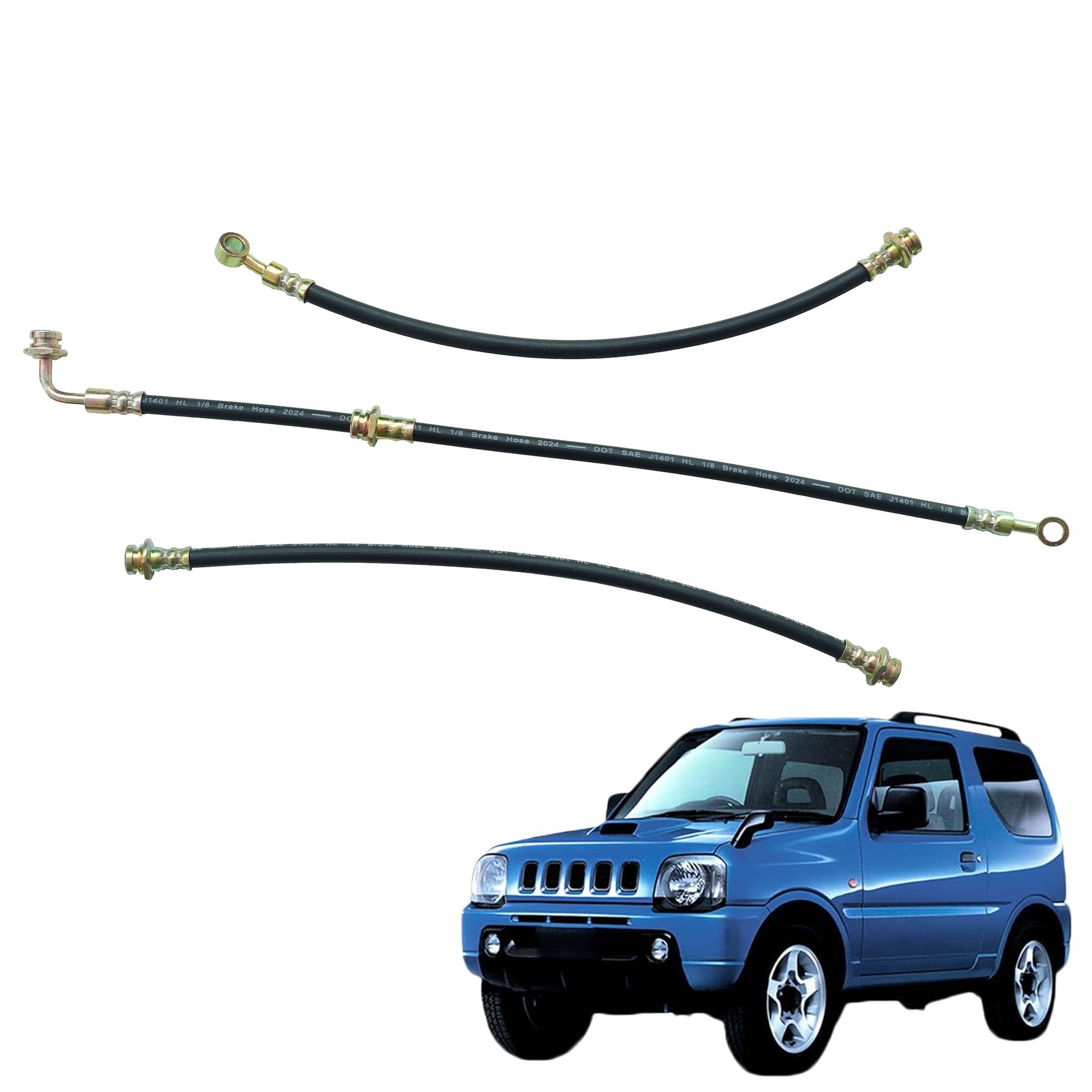 RXCARGO Brake Hose Set for Jimny 50mm Black Rubber JB23, Long,
RXCARGO Brake Hose Set for Jimny 50mm Black Rubber JB23, Long,