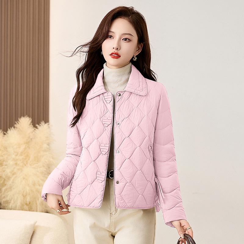 Diamond Pattern Women s Lightweight Down Jacket - Autumn/Winter, Turn-Down Collar, White Duck Down, YX86199 XL: 120-130 jin
Diamond Pattern Women s Lightweight Down Jacket - Autumn/Winter, Turn-Down Collar, White Duck Down, YX86199 XL: 120-130 jin