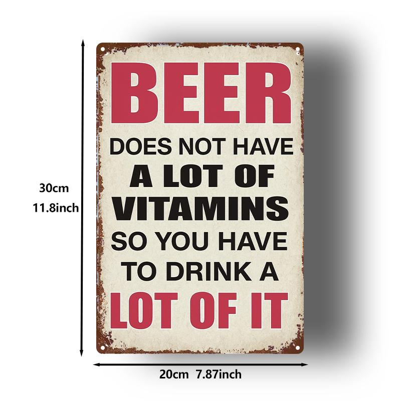Beer Theme Metal Sign Vintage Iron Humorous Slogan D Printed for Bar Home Liquor Cabinet Game Room 20x30cm(7.8x11.8inch)
Beer Theme Metal Sign Vintage Iron Humorous Slogan D Printed for Bar Home Liquor Cabinet Game Room 20x30cm(7.8x11.8inch)