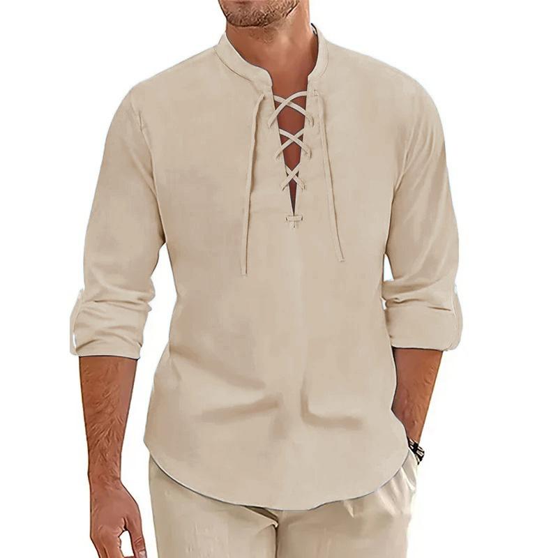 Чоловіча вінтажна бавовняно-лляна сорочка на шнурівці, повсякденна, з довгим рукавом, з коміром генлі, однотонна, дихаюча, трендовий вуличний одяг XXXL хакі
Чоловіча вінтажна бавовняно-лляна сорочка на шнурівці, повсякденна, з довгим рукавом, з коміром генлі, однотонна, дихаюча, трендовий вуличний одяг XXXL хакі