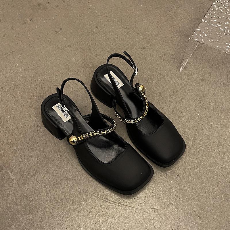 Французские черные босоножки-мешки на высоком каблуке, женская обувь 2025 года, новые весенне-летние туфли Мэри Джейн на толстом каблуке, вечерние туфли 35 чёрный
Французские черные босоножки-мешки на высоком каблуке, женская обувь 2025 года, новые весенне-летние туфли Мэри Джейн на толстом каблуке, вечерние туфли 35 чёрный
