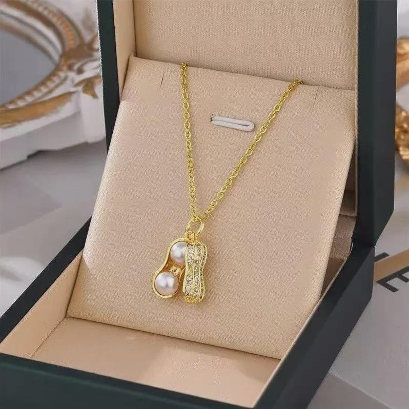 Women s Titanium Steel Peanut Pendant Necklace - Trendy, Non-Fading, Versatile Clavicle Chain
Women s Titanium Steel Peanut Pendant Necklace - Trendy, Non-Fading, Versatile Clavicle Chain