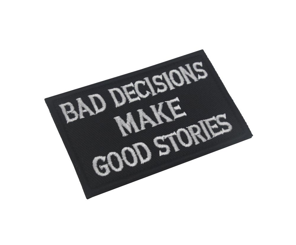 English Embroidered Patch: Bad Decisions Make Good Stories - Luminous Badge
English Embroidered Patch: Bad Decisions Make Good Stories - Luminous Badge