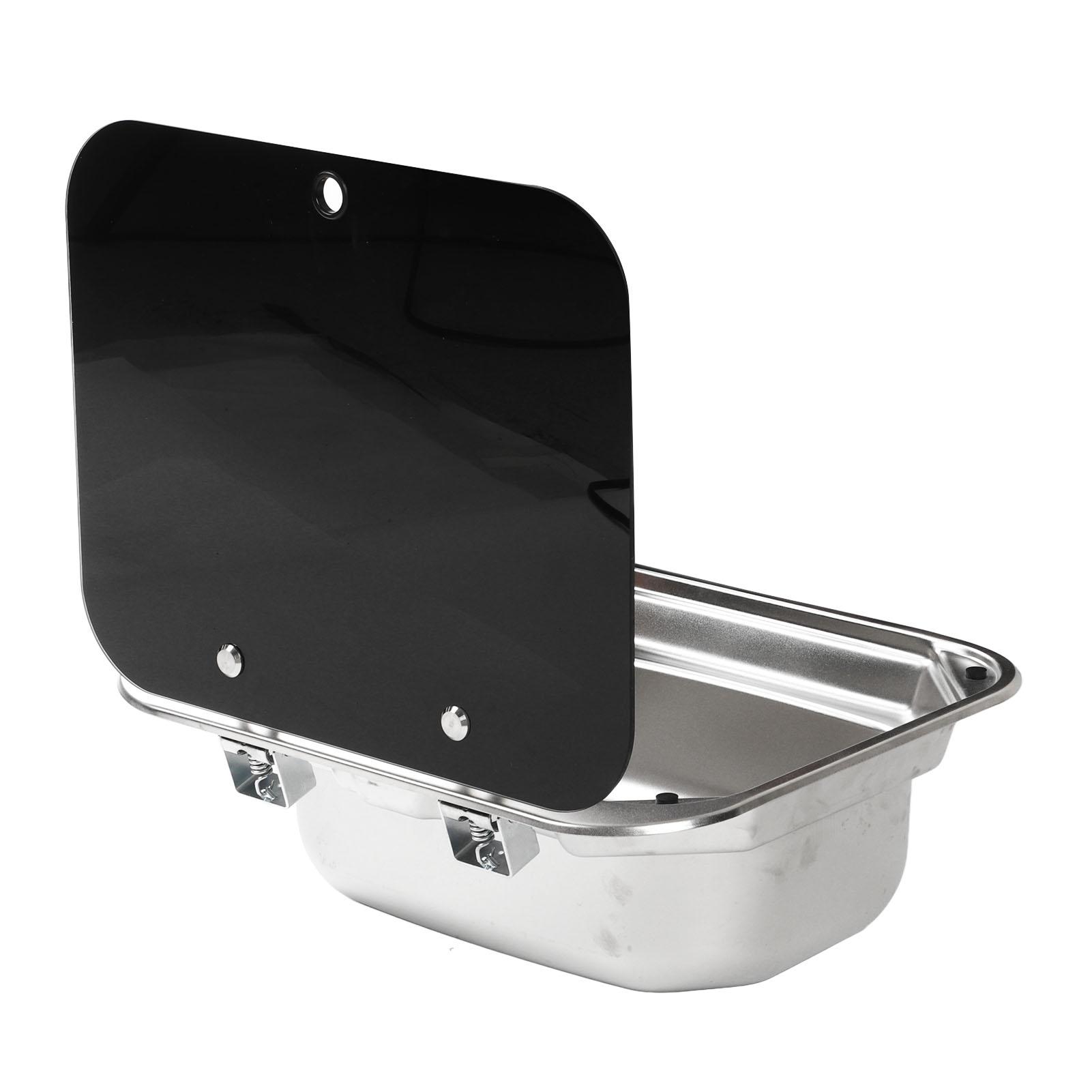 Раковина для кухни в автодоме, большая емкость 420x370x145 мм, прямоугольная, аксессуары для автодома с крышкой из закаленного стекла
Раковина для кухни в автодоме, большая емкость 420x370x145 мм, прямоугольная, аксессуары для автодома с крышкой из закаленного стекла