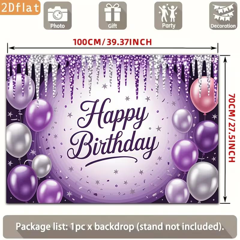 2D Glitter Icicle Purple Birthday Backdrop Banner Starry Theme Party Decor Background 47.2x31.5inch/120*80cm
2D Glitter Icicle Purple Birthday Backdrop Banner Starry Theme Party Decor Background 47.2x31.5inch/120*80cm