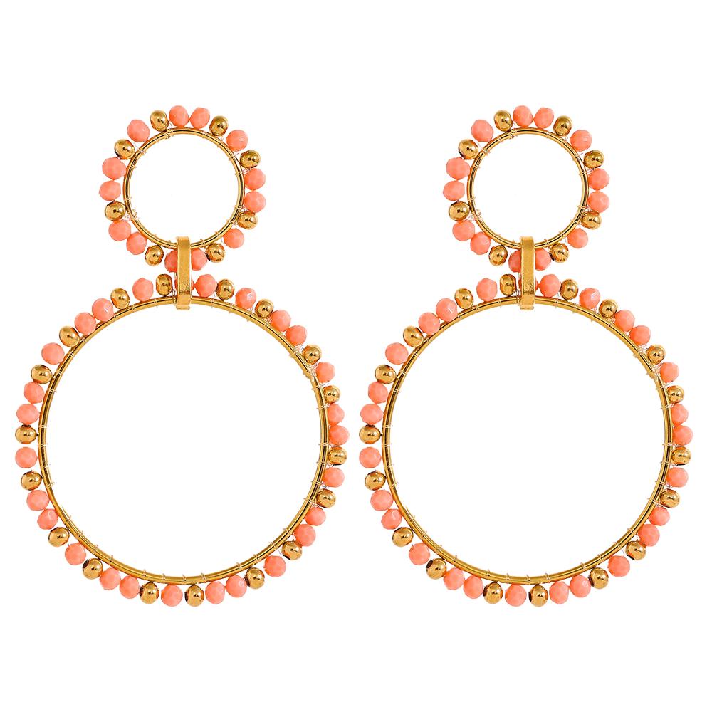 Yhpup 65mm Colorful Crystal Beads Handmade Stainless Steel Round Hollow Drop Dangle Earrings Women Trend Summer Y2K Jewelry Gift
Yhpup 65mm Colorful Crystal Beads Handmade Stainless Steel Round Hollow Drop Dangle Earrings Women Trend Summer Y2K Jewelry Gift