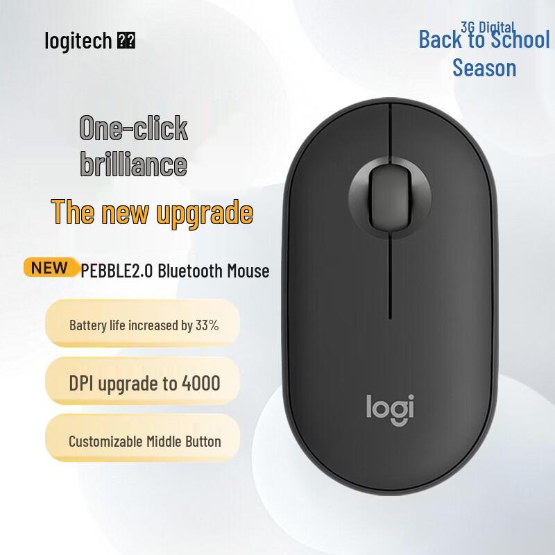 Logitech Pebble 2.0 Wireless Bluetooth Silent Mouse
Logitech Pebble 2.0 Wireless Bluetooth Silent Mouse