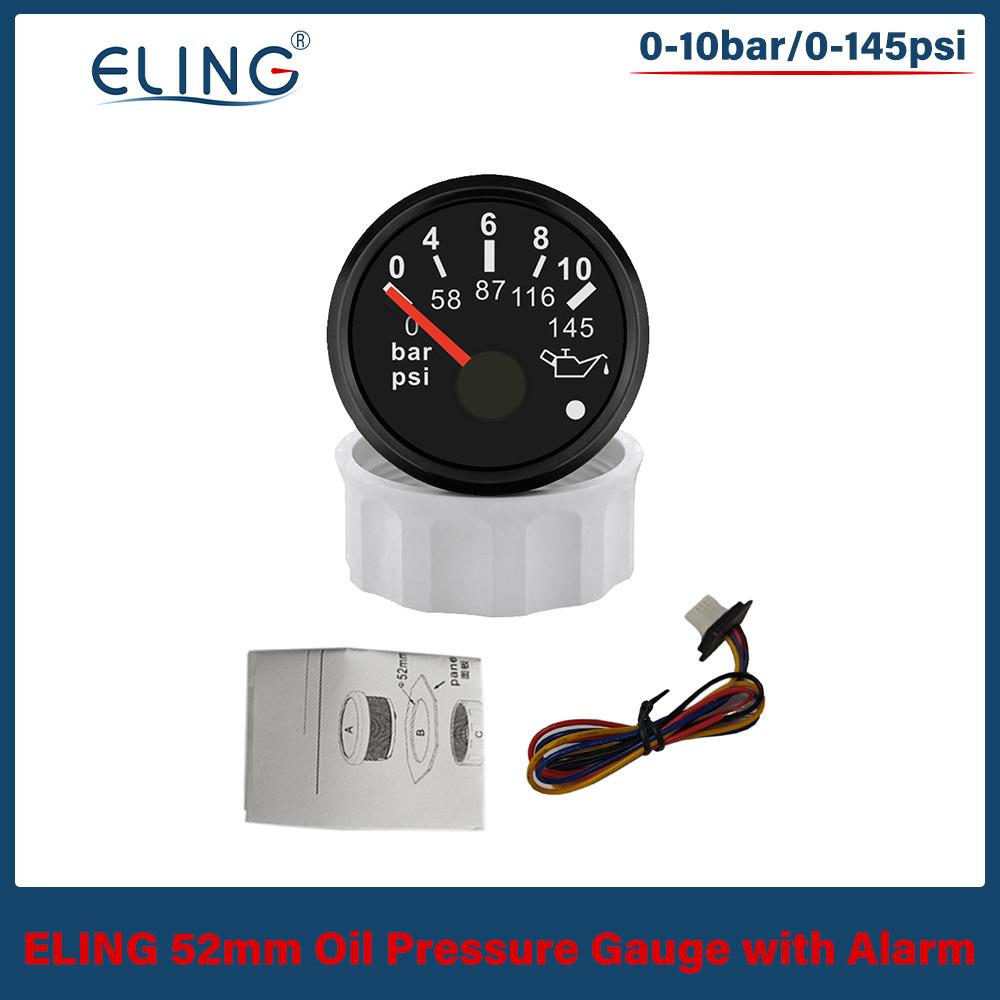 ELING Universal 52mm Oil Pressure Gauge 0-5Bar 73psi 0-10Bar 145PSI with Red Backlight and Light Alarm for Motorcycle Van Ships 0-10Bar BN
ELING Universal 52mm Oil Pressure Gauge 0-5Bar 73psi 0-10Bar 145PSI with Red Backlight and Light Alarm for Motorcycle Van Ships 0-10Bar BN