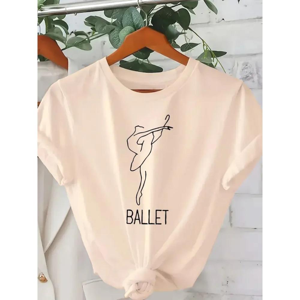 Women s Elegant Ballet Themed Graphic Tee Short Sleeve Crew Neck T-Shirt with Dancing Figure Design Ballet Dancer 3XL
Women s Elegant Ballet Themed Graphic Tee Short Sleeve Crew Neck T-Shirt with Dancing Figure Design Ballet Dancer 3XL
