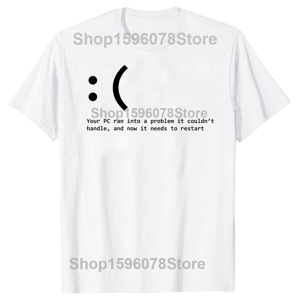 Blue Screen of Death Coder Developer Programmer Funny Artwork Men Fashion T Shirts Cotton Short Sleeve Oversized Tshirt Tops S
Blue Screen of Death Coder Developer Programmer Funny Artwork Men Fashion T Shirts Cotton Short Sleeve Oversized Tshirt Tops S