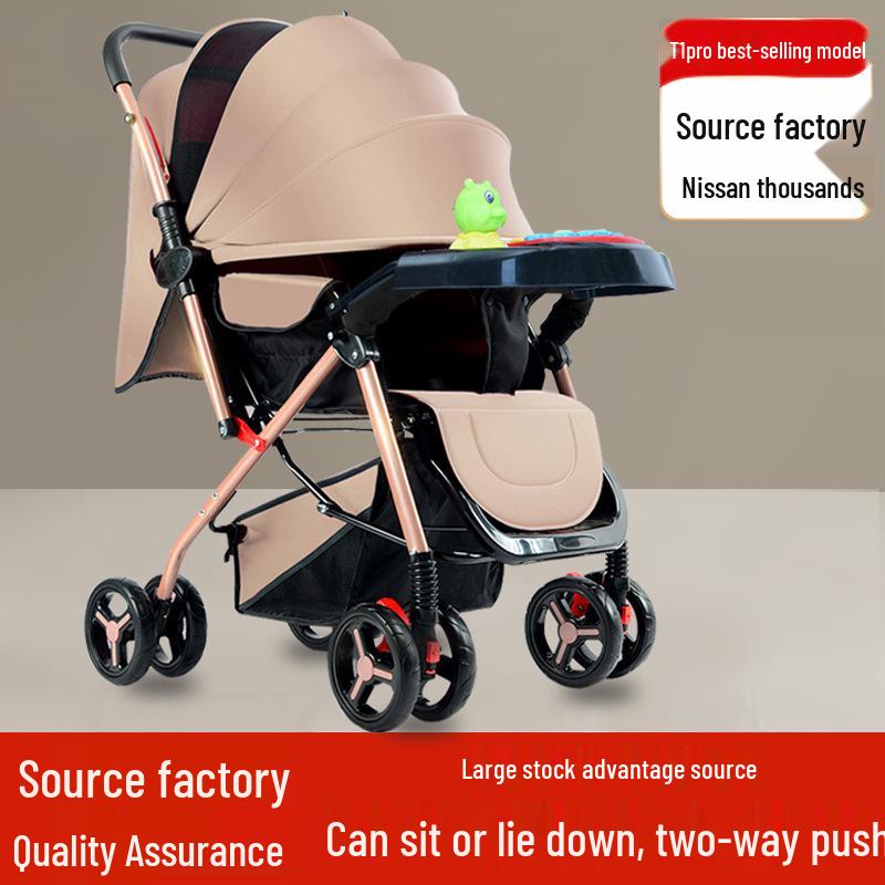 Reversible Foldable Baby Stroller: Sit or Lie Down, Shock-Absorbing, Four-Season, Four-Wheel for Outdoor Use
Reversible Foldable Baby Stroller: Sit or Lie Down, Shock-Absorbing, Four-Season, Four-Wheel for Outdoor Use
