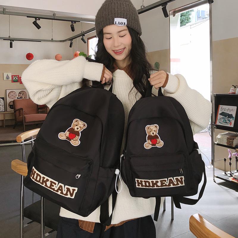 Cute cartoon large-capacity schoolbag women s new versatile bear backpack junior high school primary school schoolbag Small чорний
Cute cartoon large-capacity schoolbag women s new versatile bear backpack junior high school primary school schoolbag Small чорний