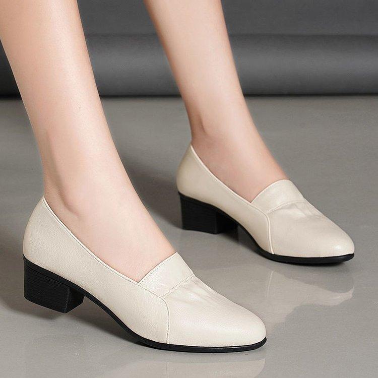 Women S Soft Leather Loafers, Slip-On Low Block Heel Casual Shoes, Comfortable Round Toe Work Shoes For Office Daily Wear 35
Women S Soft Leather Loafers, Slip-On Low Block Heel Casual Shoes, Comfortable Round Toe Work Shoes For Office Daily Wear 35