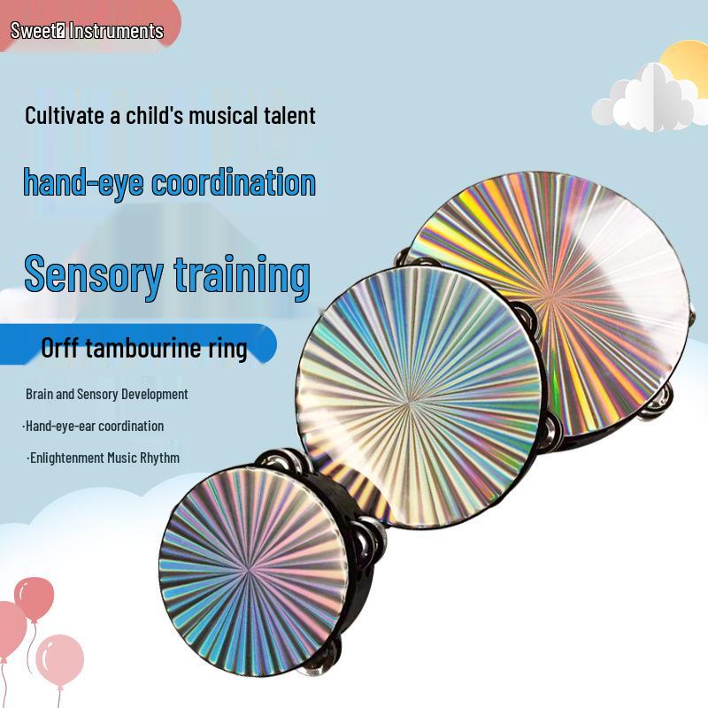Handclap Double Row Laser Tambourine for Early Education and Performance 6-inch
Handclap Double Row Laser Tambourine for Early Education and Performance 6-inch