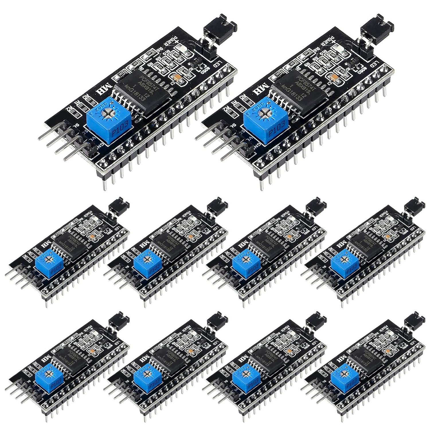 10PCS PCF8574 LCD Display Adapter Module IIC I2C LCD1602 2004 IIC Serial Interface Board 5V for Arduino Robort Parts
10PCS PCF8574 LCD Display Adapter Module IIC I2C LCD1602 2004 IIC Serial Interface Board 5V for Arduino Robort Parts