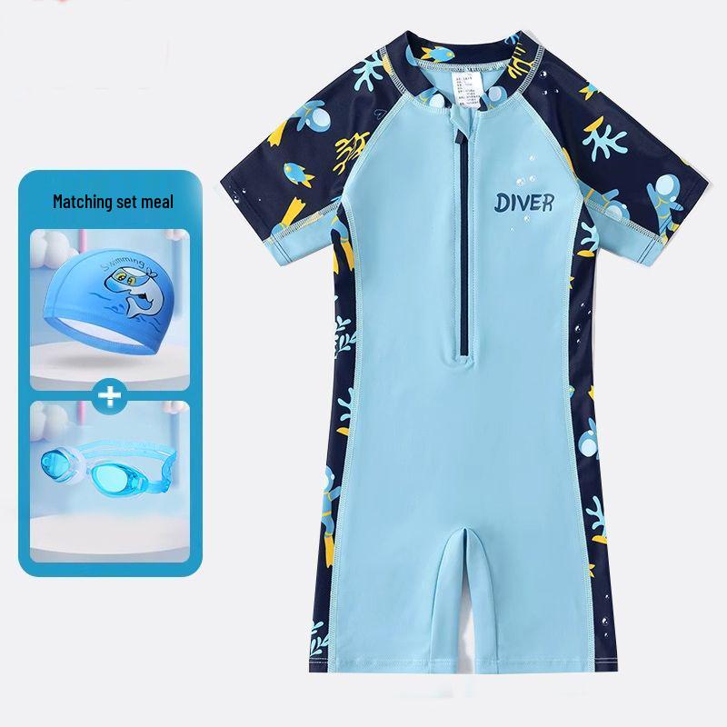 2025 New Summer Boys One-Piece Swimsuit for Professional Training Size 150 (Height ~140cm)
2025 New Summer Boys One-Piece Swimsuit for Professional Training Size 150 (Height ~140cm)