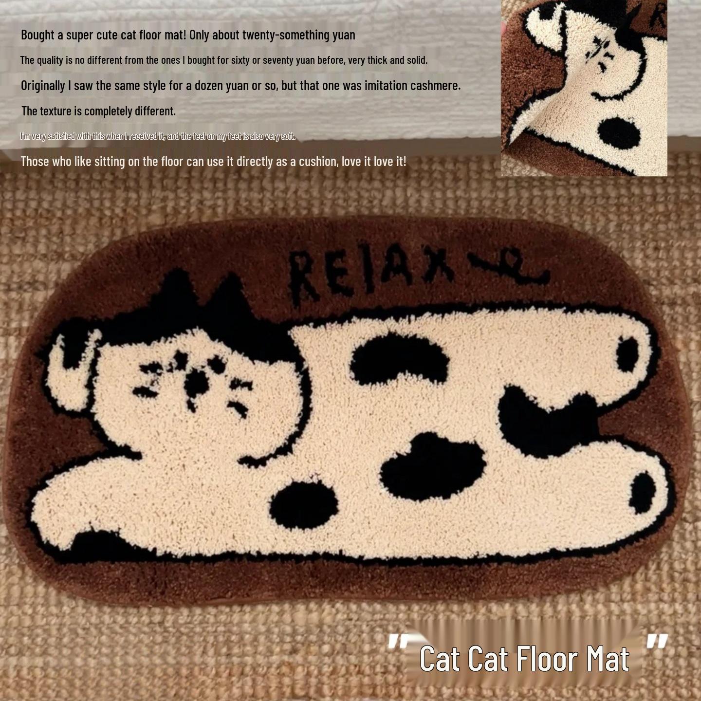 Cute Cat Non-slip Bathroom Mat – Cold Insulation, Dirt-resistant, Easy-care, Water Absorbent Foot Pad for Living Room and Bedroom. 40*60cm
Cute Cat Non-slip Bathroom Mat – Cold Insulation, Dirt-resistant, Easy-care, Water Absorbent Foot Pad for Living Room and Bedroom. 40*60cm