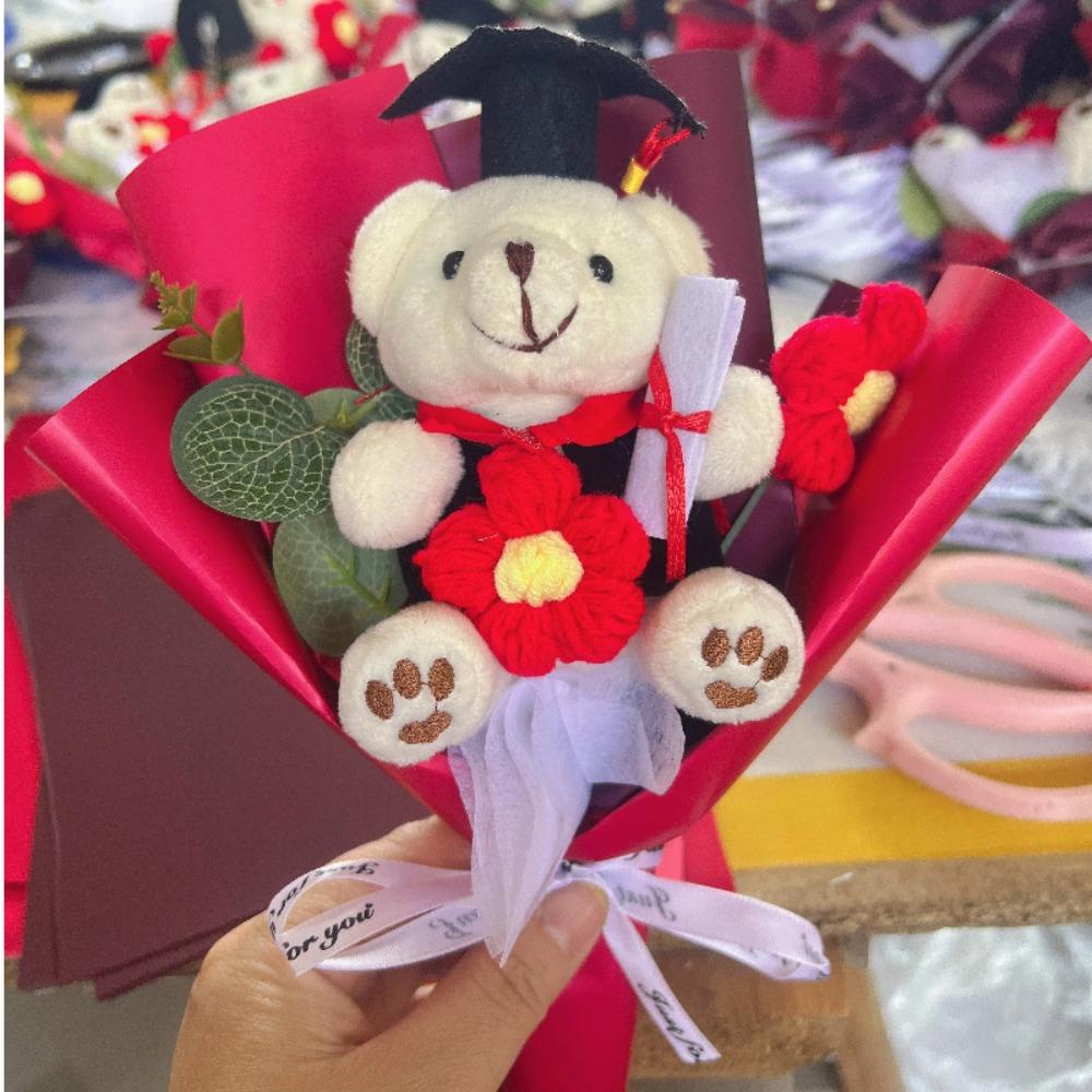 Graduation Season Little Bear Crochet Bouquet Mini Bear Bouquet Happy Graduation красный
Graduation Season Little Bear Crochet Bouquet Mini Bear Bouquet Happy Graduation красный