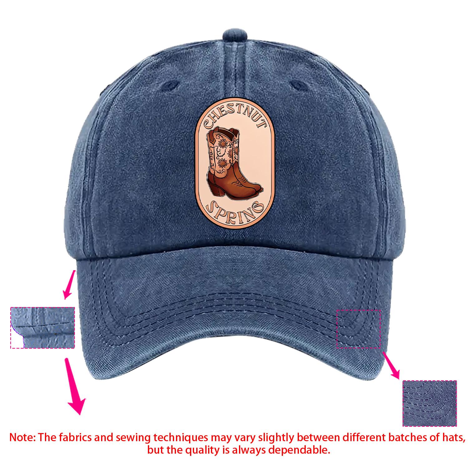 Chestnut Springs Cowboy Boot Print Baseball Cap Adjustable Polyester Casual Hat for Adults One Size
Chestnut Springs Cowboy Boot Print Baseball Cap Adjustable Polyester Casual Hat for Adults One Size
