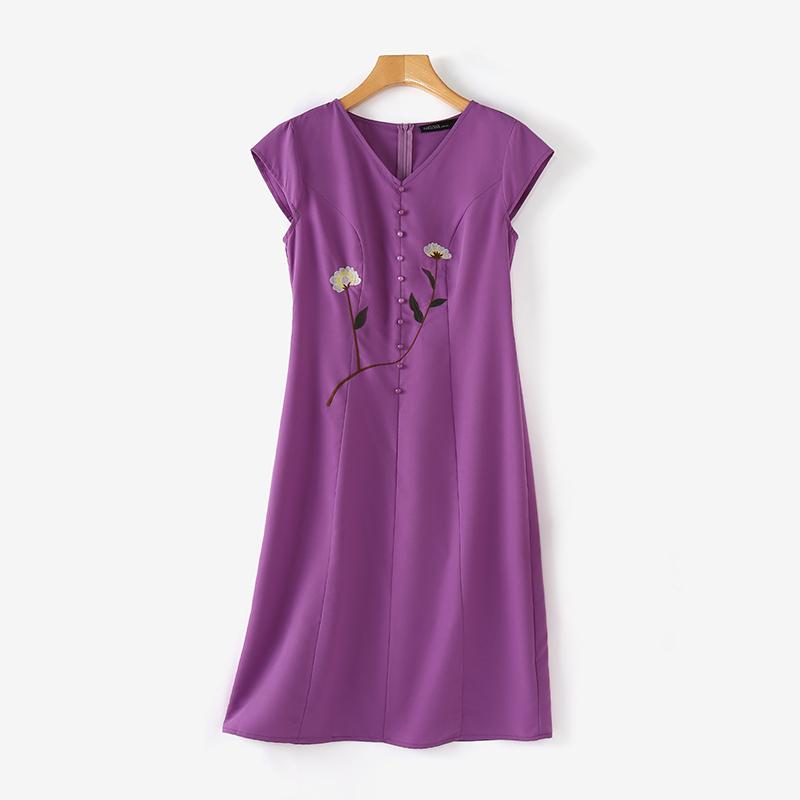 ZANZEA Women V-neck Casual Short Sleeve Floral Embroidery Dress 5XL фиолетовый
ZANZEA Women V-neck Casual Short Sleeve Floral Embroidery Dress 5XL фиолетовый