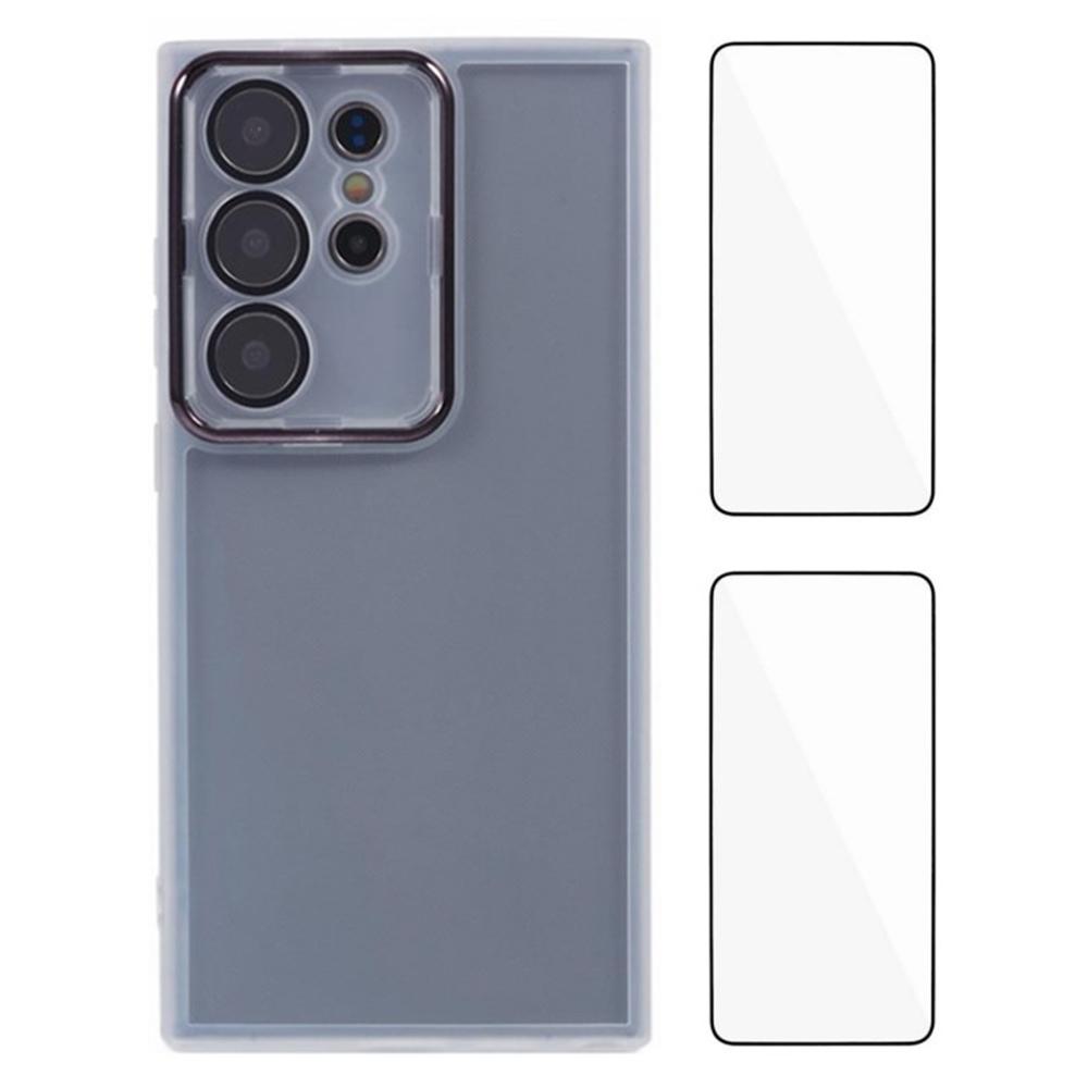 WANLONFENG DKSM2 Series For Samsung Galaxy S24 Ultra Case TPU Clear Phone Cover with 2Pcs Screen Film/Electroplated Lens Frame Transparent White
WANLONFENG DKSM2 Series For Samsung Galaxy S24 Ultra Case TPU Clear Phone Cover with 2Pcs Screen Film/Electroplated Lens Frame Transparent White