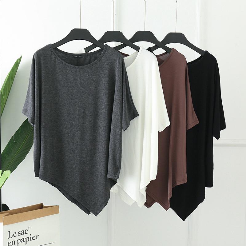 Summer Women s Irregular Batwing Sleeves T-shirt Modal O-Neck Tshirt Loose Casual Tshirts Plus Size Base Tee Tops One Size темно-серого
Summer Women s Irregular Batwing Sleeves T-shirt Modal O-Neck Tshirt Loose Casual Tshirts Plus Size Base Tee Tops One Size темно-серого