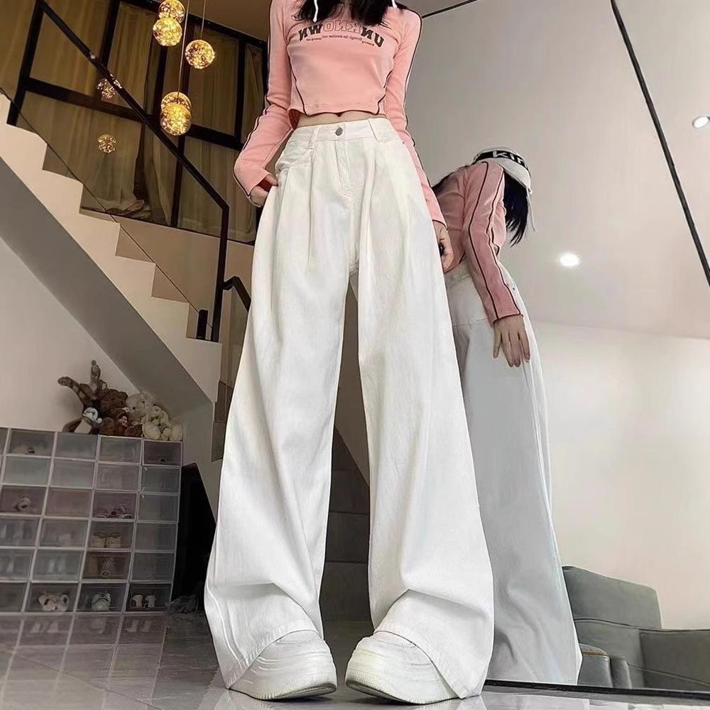 Women s White Pleated Wide-Leg High-Waist Jeans - Spring 2025 Slimming Loose Fit, Floor-Length Pants Large
Women s White Pleated Wide-Leg High-Waist Jeans - Spring 2025 Slimming Loose Fit, Floor-Length Pants Large