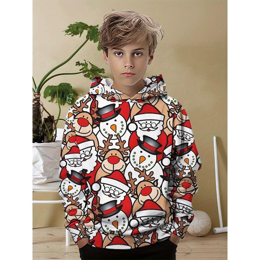 Детская смешная рождественская толстовка, свитшот с длинным рукавом с Сантой и оленями, рождественский подарок для мальчиков 160
Детская смешная рождественская толстовка, свитшот с длинным рукавом с Сантой и оленями, рождественский подарок для мальчиков 160