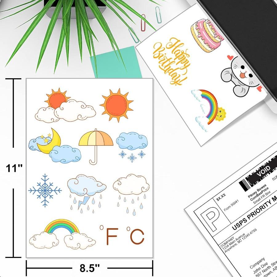 Бумага для наклеек 8,5 x 11 Наклейки-этикетки на весь лист для лазерного струйного принтера Самоклеящаяся бумага для принтера Транспортные этикетки Белый M United States
Бумага для наклеек 8,5 x 11 Наклейки-этикетки на весь лист для лазерного струйного принтера Самоклеящаяся бумага для принтера Транспортные этикетки Белый M United States