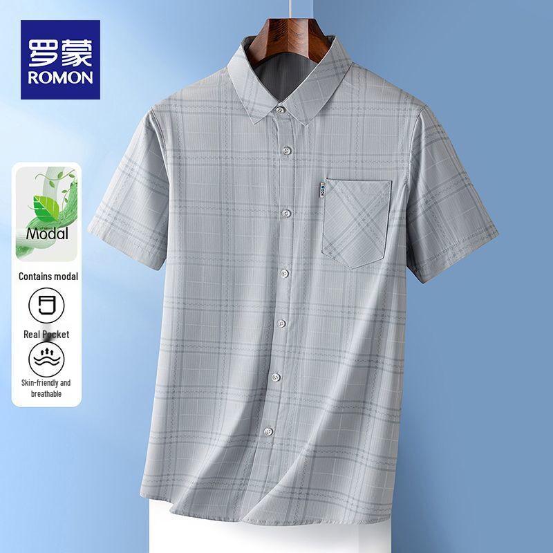 ROMON Men s Plaid Modal Short Sleeve Polo Shirt XL
ROMON Men s Plaid Modal Short Sleeve Polo Shirt XL