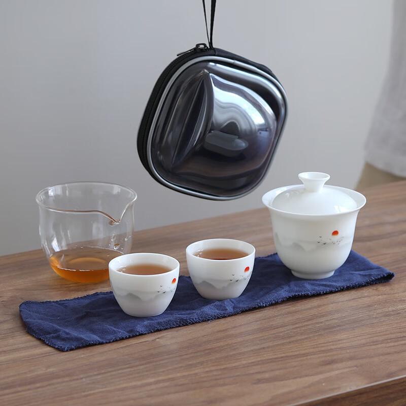 Mutton Fat Jade Ceramic Portable Travel Tea Set
Mutton Fat Jade Ceramic Portable Travel Tea Set