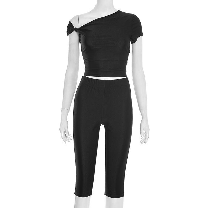 European & American Women s One-Shoulder Bodycon Twisted Set - New Sexy Solid Color Slimming Style Large
European & American Women s One-Shoulder Bodycon Twisted Set - New Sexy Solid Color Slimming Style Large