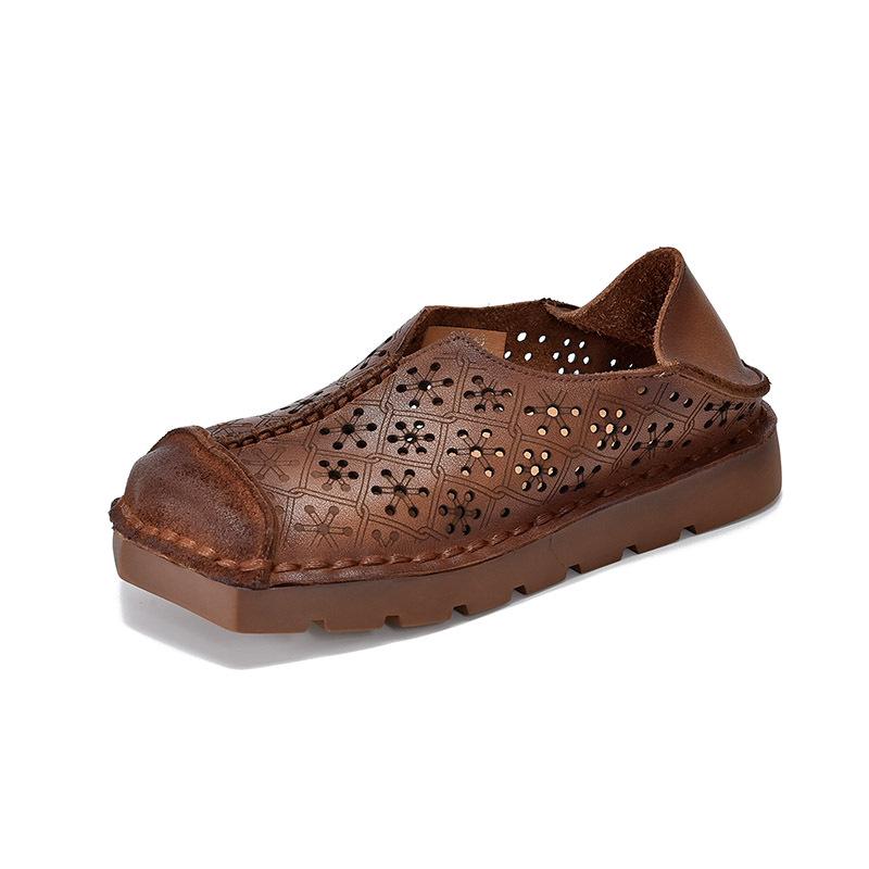 Johnature Hollow-out Breathable Flat Sandals Retro Genuine Leather Soft Soled Women s Slip-on Shoes 40 коричневий
Johnature Hollow-out Breathable Flat Sandals Retro Genuine Leather Soft Soled Women s Slip-on Shoes 40 коричневий