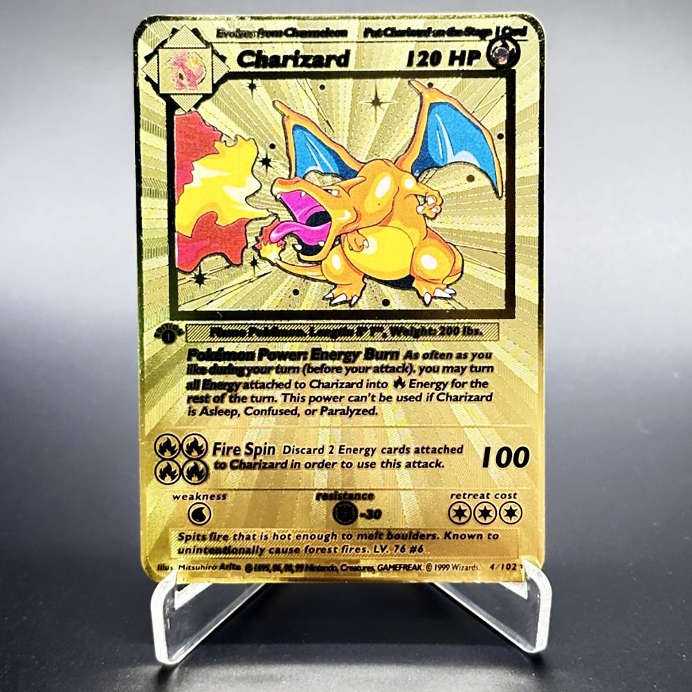 Metal Pokemon Collection Cards 1996 1st Edition Flash Cards Charizard Blastoise PTCG Game Anime Shining Cards Gift Present
Metal Pokemon Collection Cards 1996 1st Edition Flash Cards Charizard Blastoise PTCG Game Anime Shining Cards Gift Present