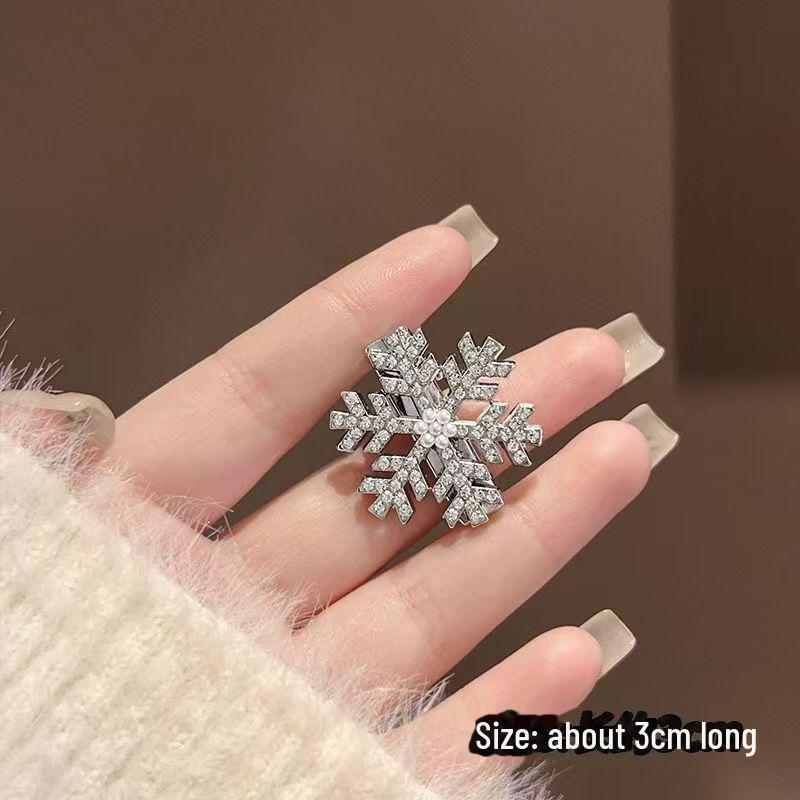 Заколка для волос со стразами в виде зимней снежинки - симпатичная металлическая заколка BB для волос и челки Small Pearl
Заколка для волос со стразами в виде зимней снежинки - симпатичная металлическая заколка BB для волос и челки Small Pearl