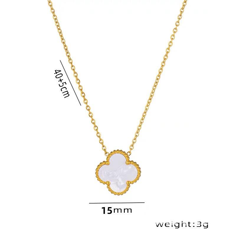 15 мм ожерелье из одного цветка четырехлистного клевера из титановой стали 18 карат, легкое, роскошное, высокое чувство, простое, модное, универсальное 18K
15 мм ожерелье из одного цветка четырехлистного клевера из титановой стали 18 карат, легкое, роскошное, высокое чувство, простое, модное, универсальное 18K