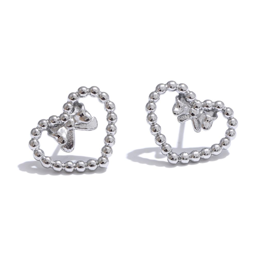 Yhpup Waterproof Stainless Steel Heart Bowknot Hollow Small Stud Earrings Sweet Chic Trendy Daily Jewelry
Yhpup Waterproof Stainless Steel Heart Bowknot Hollow Small Stud Earrings Sweet Chic Trendy Daily Jewelry