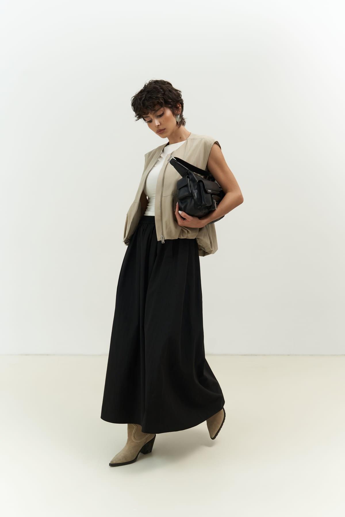 Черная юбка-парашют цвета слоновой кости M/L чёрный
Черная юбка-парашют цвета слоновой кости M/L чёрный