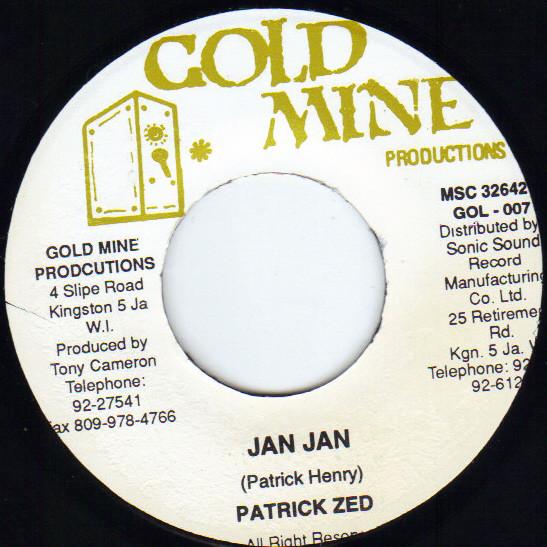 7inch Record PATRICK Z Jan Jan GOL007 Gold Mine Produ Jamaica Reggae Ska Dub Used
7inch Record PATRICK Z Jan Jan GOL007 Gold Mine Produ Jamaica Reggae Ska Dub Used