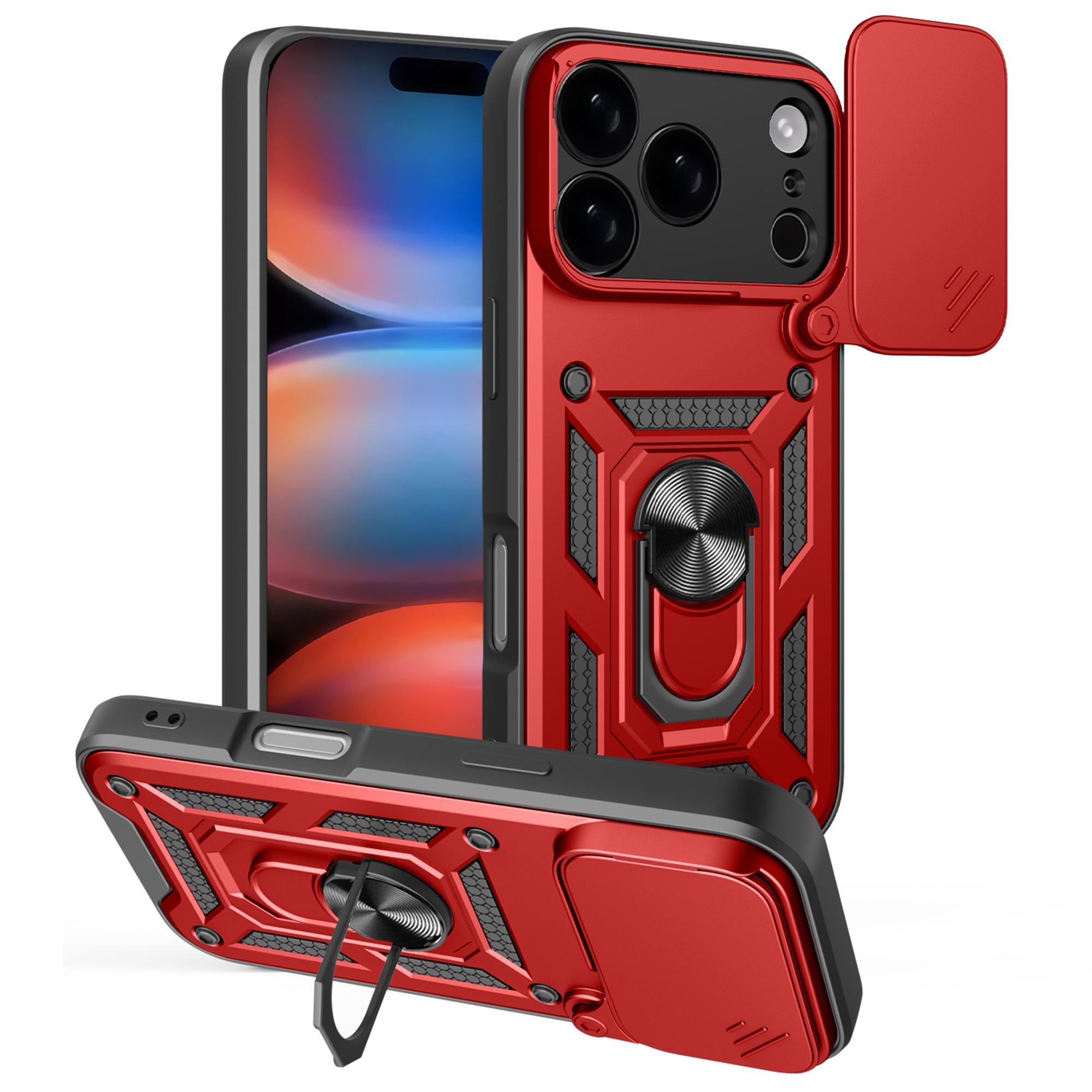 For iPhone 17 Pro Case with Slide Camera Lid PC+TPU Kickstand Phone Cover Red
For iPhone 17 Pro Case with Slide Camera Lid PC+TPU Kickstand Phone Cover Red