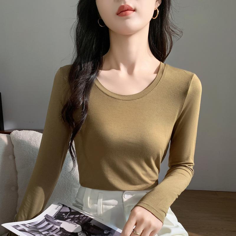 Modal Bottoming Shirt Women s New Women s Clothing Long-sleeved Inner Wear Autumn and Winter Versatile Round Neck Slim-fitting Shoulder T-shirt S
Modal Bottoming Shirt Women s New Women s Clothing Long-sleeved Inner Wear Autumn and Winter Versatile Round Neck Slim-fitting Shoulder T-shirt S