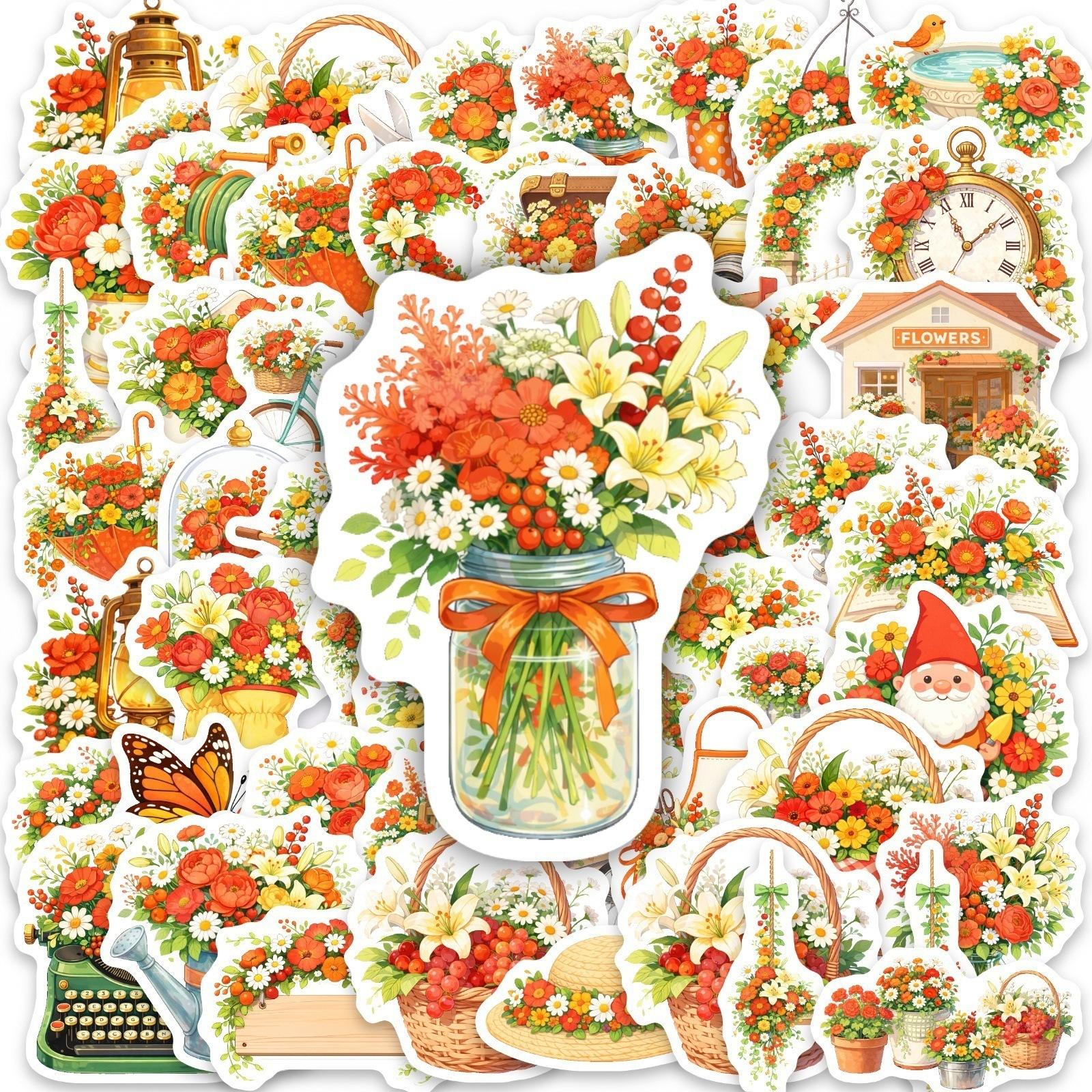 50 Mori Pastoral Floral Stickers, Wind Hand Account Water Cup Diy Stickers, Fresh Flower Decorative Stickers
50 Mori Pastoral Floral Stickers, Wind Hand Account Water Cup Diy Stickers, Fresh Flower Decorative Stickers