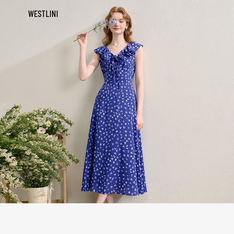 Женское миди-платье Westlink во французском стиле с цветочным принтом, рюшами и V-образным вырезом L
Женское миди-платье Westlink во французском стиле с цветочным принтом, рюшами и V-образным вырезом L