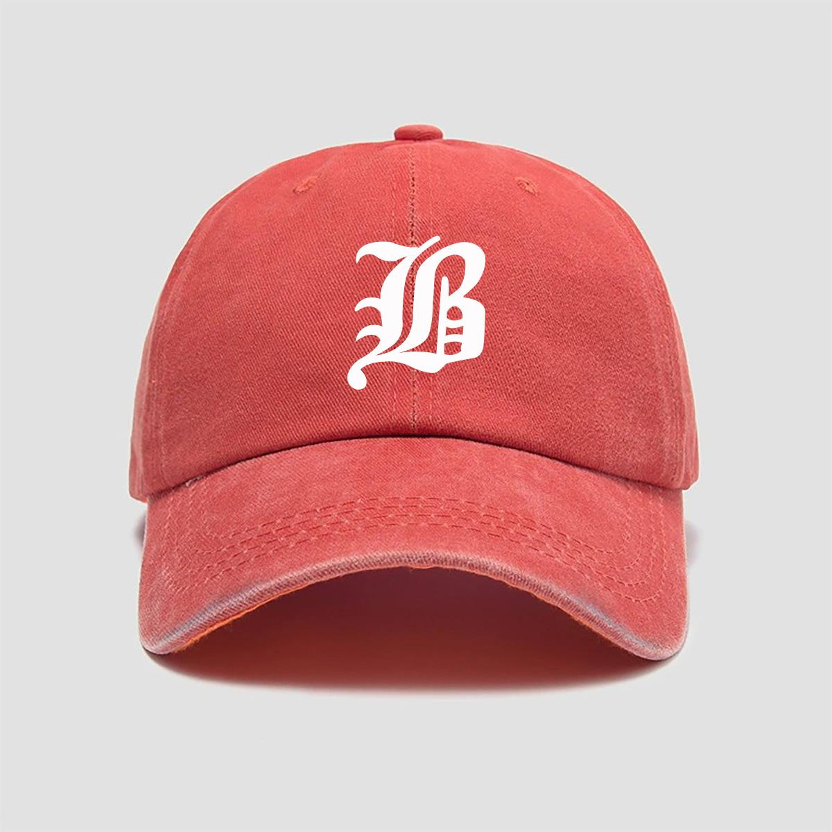Make old letter printed baseball cap look small and versatile, casual soft top duckbill cap, big head circumference
Make old letter printed baseball cap look small and versatile, casual soft top duckbill cap, big head circumference