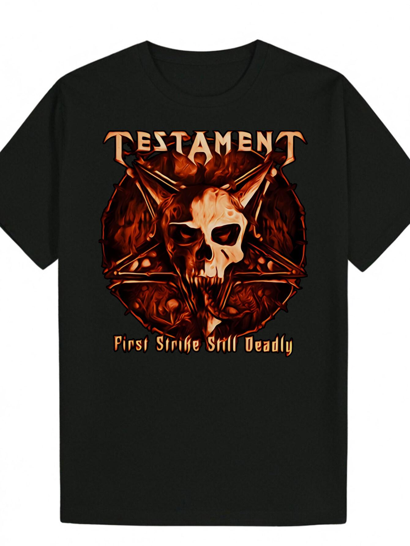 Heavy Metal Graphic T-shirt - Black Gothic Tee with Orange Punk Design - Lightweight Breathable Polyester Shirt for Concerts S
Heavy Metal Graphic T-shirt - Black Gothic Tee with Orange Punk Design - Lightweight Breathable Polyester Shirt for Concerts S