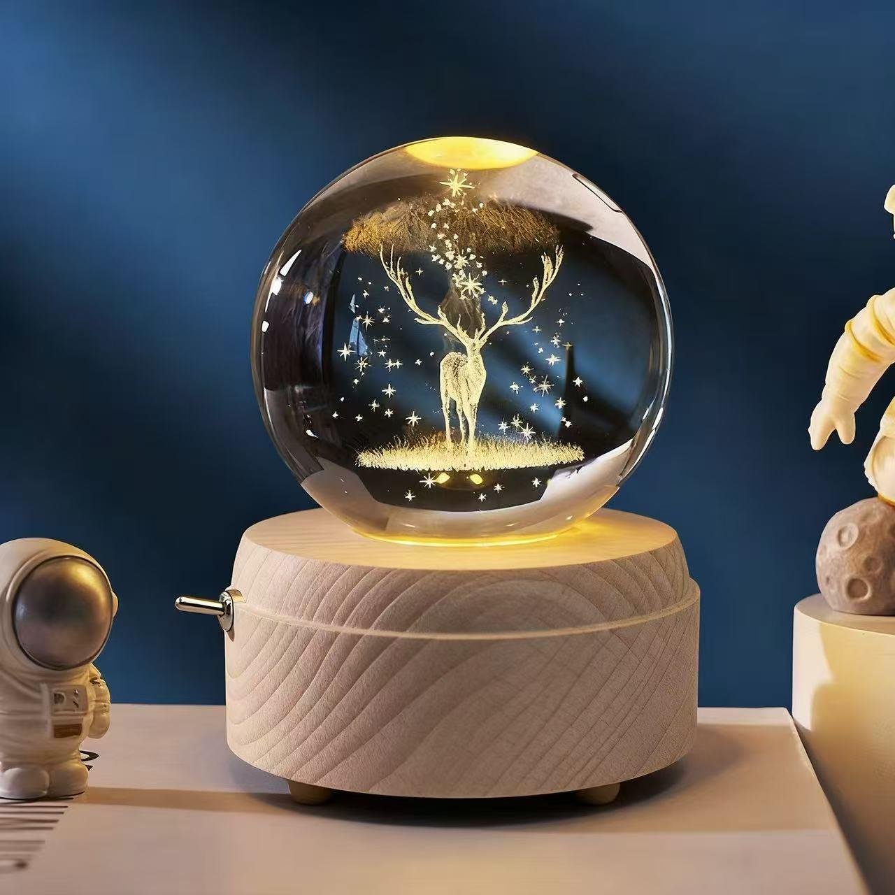 Luminous Crystal Ball Night Light with Wooden Base - Creative Holiday Gift and Desktop Decoration
Luminous Crystal Ball Night Light with Wooden Base - Creative Holiday Gift and Desktop Decoration