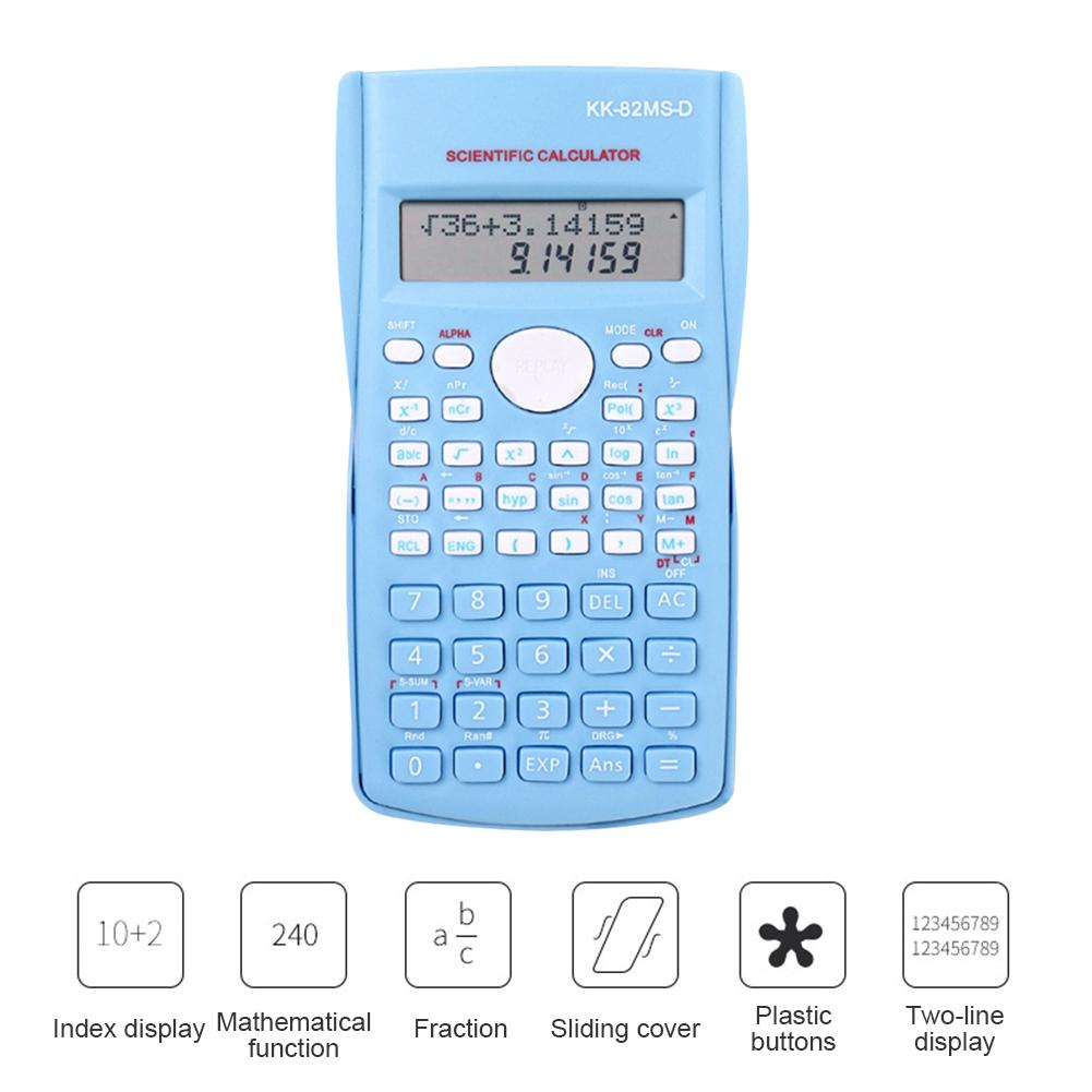 Складной научный калькулятор с питанием от солнечной батареи и батареи, с планшетом для письма для студентов, учителей, инженеров