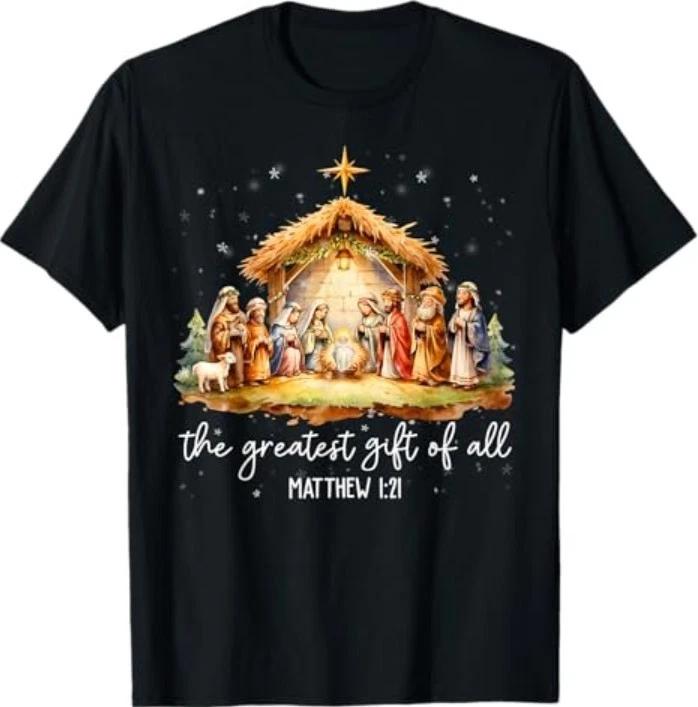 The Greatest Gift for All Christmas Nativity Jesus Christian T-Shirt 3XL
The Greatest Gift for All Christmas Nativity Jesus Christian T-Shirt 3XL