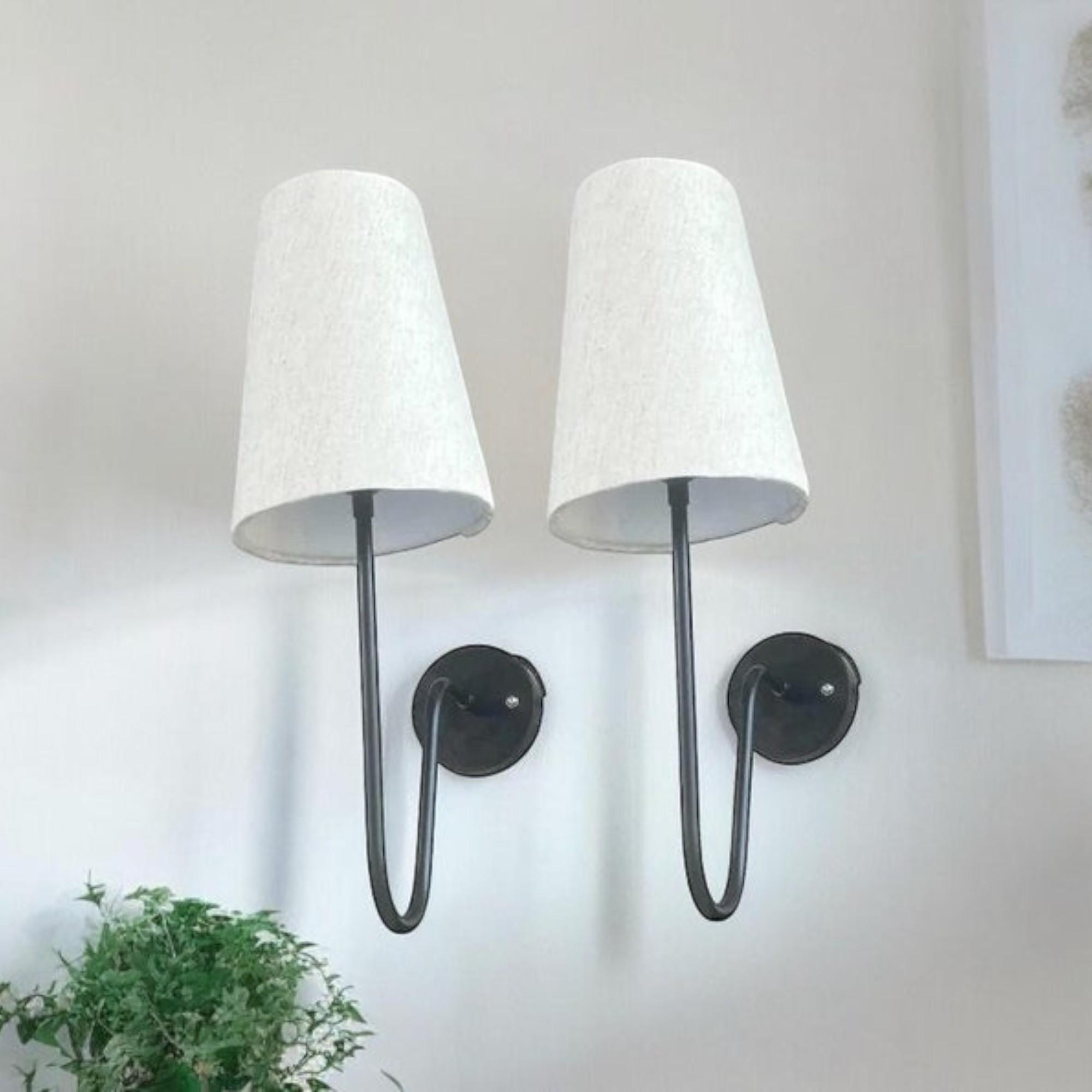 Set of 2 Modern Wall Lamps - Mid Century Wall Light Fixtures, Fabric Shade Sconces for Bathroom, Vanity, Bedroom
Set of 2 Modern Wall Lamps - Mid Century Wall Light Fixtures, Fabric Shade Sconces for Bathroom, Vanity, Bedroom