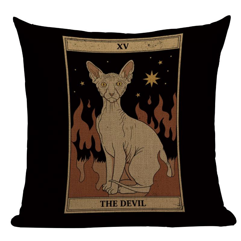 Polyester Decorative Throw Pillows Case Animals Cat Tarot Card Divination Sofa Pillow Cushion Cover For Living Room Almofadas 40cmx40cm
Polyester Decorative Throw Pillows Case Animals Cat Tarot Card Divination Sofa Pillow Cushion Cover For Living Room Almofadas 40cmx40cm